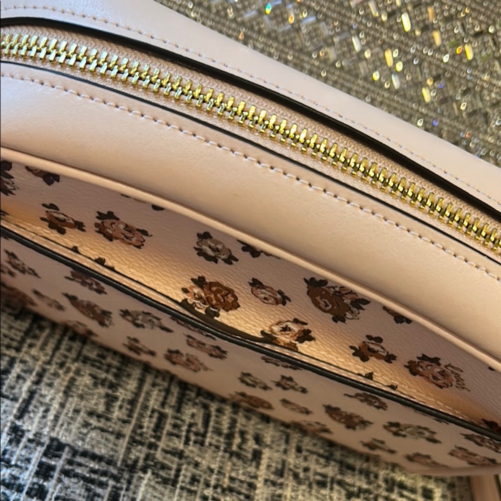 Coach Floral Print Mini Jamie Crossbody Camera Bag in Blush Multi - Picture 6 of 10